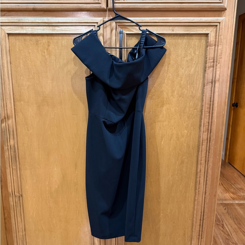 Calvin Klein Collection One Shoulder Black Dress